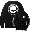 ФУТБОЛКА МУЖСКАЯ С ДЛИННЫМ РУКАВОМ HARLEY DAVIDSON С ПРИНТОМ МОТОЦИКЛА
