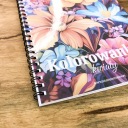 Квіти - розмальовка на спіралі - одностороння А5 для дорослих і дітей замовити