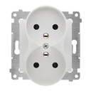 SIMON 54 ДВОЙНАЯ РОЗЕТКА С ЗАЗЕМЛЕНИЕМ DGZ2MZ.01/11 БЕЛАЯ