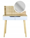 Toaletný stolík so zrkadlom SCANDI kozmetický škandinávsky Šírka nábytku 80 cm