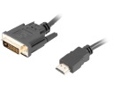 Кабель HDMI - DVI-D LANBERG 1,8 м Черный