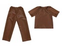 ТАНЦЕВАЛЬНЫЙ КОМПЛЕКТ, БЛУЗКА, БРЮКИ, КОРИЧНЕВЫЕ 98-110