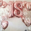 НАБОР воздушных шаров на 18-летие с конфетти из розового золота