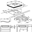 Płyta indukcyjna na równi z blatem AEG IKE64441IB Szerokość produktu 58 cm