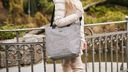 Большая, вместительная серая женская сумка-шоппер с ремнем через плечо ZAGATTO