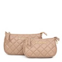 VALENTINO BAGS Серо-коричневая двойная сумка OCARINA