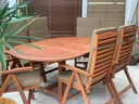 Sada nábytku záhradný stôl stoličky vankúš Oldham Producent inna
