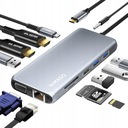 USB-концентратор NIMASO 12 в 1 USB C LAN HDMI VGA