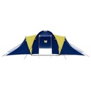vidaXL Namiot kempingowy 9-osobowy, niebiesko-żółty Marka Camp