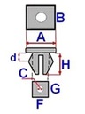 10X MITSUBISHI PAJERO LANCER SPAUSTELIS BLOKAS 8,5 TAP nuotrauka 4