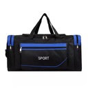 TORBA SPORTOWA PODRÓŻNA NA RAMIĘ Z PASKIEM 53x28x20cm NIEBIESKA 30L