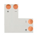 ZŁĄCZKA KĄTOWA DO TAŚM LED 10mm TAŚMA-TAŚMA 2 PIN