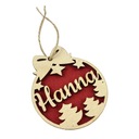 ДЕРЕВЯННАЯ БЕЗЕЛЕЦА С ЛЮБЫМ ИМЕНЕМ РОЖДЕСТВЕНСКАЯ ЕЛКА КУЛОН РОЖДЕСТВЕНСКИЙ ПОДАРОК