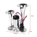 600DB HORN TIR TUBE FANFARE COMPRESSOR VOWEL PNEUMATIC CHROME 12V  photo 8