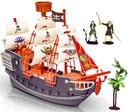 ПИРАТСКИЙ КОРАБЛЬ ПИРАТЫ ПИРАТСКАЯ ЛОДКА + ФИГУРКИ