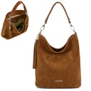 Модная итальянская сумка из верблюжьей замши.