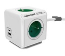 Cubenest PowerCube Extended USB A+C PD 20 Вт 1,5 м Зеленый