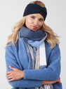 Темно-синяя польская зимняя повязка на голову теплая O2