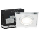 КВАДРАТНЫЙ СЕРЕБРЯНЫЙ СВЕТИЛЬНИК ИЗ ГАЛОГЕННОГО СТЕКЛА