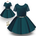 Вечернее платье полный круг ЭЛЕГАНТНОЕ ажурное кружево GRINI 128 RIMKO POLSKA