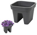 ЦВЕТОЧНЫЙ ГОРШОК ДЛЯ БАЛЮСТРАДЫ ТЕРРАСА БАЛКОН САД ЦВЕТОЧНЫЙ ГОРШОК ЦВЕТОЧНАЯ КЛУМБА АНТРАЦИТ