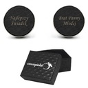 Spinki do mankietów z grawerem NAJLEPSZY ŚWIADEK