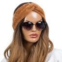 MODNA CIEPŁA OPASKA damska z ALPAKI GRUBA FUTERKO