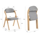 Деревянные складные стулья Обеденный стул для приема с подушкой FST92-Nx2
