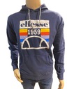 ELLESSE bavlnená tmavomodrá pánska mikina klokanka kapucňa logo L