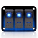НОВИЙ ПЕРЕМИКАЧ PANELSTEROWANIA DO LODZI 3X BLUE LED (СВІТЛОДІОД) 12-24V  (18703471913) фото min 8