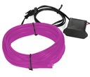 EL WIRE Светодиодная оптоволоконная лента окружающего освещения 4M Фиолетовая