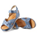 Modré Sandále Wasak Dámske Pohodlná obuv Dominujúca farba modrá