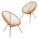 Комплект из 2x кресел ACAPULCO RATTAN GARDEN 72x79x85см HOMLA