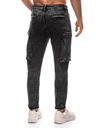 Pánske cargo džínsové nohavice 1410P grafitové 29 Dominujúca farba sivá