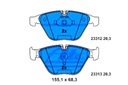 13.0460-7296.2 ZAPATAS DE FRENADO BMW 5 (E60) 5 (E61) 6 (E63) 6 (E6 