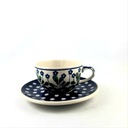 FILIŻANKA ZE SPODKIEM 0,15L CERAMIKA BOLESŁAWIEC