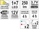 ФАРА СЕРВІСНА 3W COB LED (СВІТЛОДІОД) LI-ION MICRO USB YATO  (18746865166) фото min 10