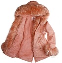 Dievčenská zimná bunda parka teplá púdrová ružová kožušinka 16 170 176 Vek dieťaťa 14 rokov +