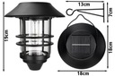 WISZĄCA OGRODOWA LAMPA LATARNIA LATARENKA DEKORACYJNA SOLARNA LED CZUJNIK