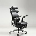 Fotel biurowy ergonomiczny obrotowy ogrom regulacji kółka ergonomia skóra EAN (GTIN) 5906118497846