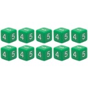 НАБОР ИЗ 10 ЗЕЛЕНЫХ ШЕСТИГРАННЫХ КУБИКОВ D6 ДЛЯ РПГ 1,6 СМ