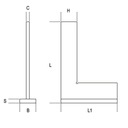 ZÁMOČNÍCKY UHOLNÍK SO PÄTKOU KL.0 NEREZ 100 mm 1666A BETA Značka Beta