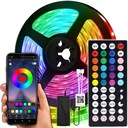 ЦВЕТНАЯ СВЕТОДИОДНАЯ ЛЕНТА RGB, РЕМЕНЬ BLUETOOTH, 5 М, ПРИЛОЖЕНИЕ ДЛЯ УПРАВЛЕНИЯ МУЗЫКОЙ, ДИСТАНЦИОННОЕ УПРАВЛЕНИЕ МУЗЫКОЙ