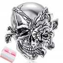 CHARMS SREBRNY CZASZKA RÓŻA KWIATEK ZAWIESZKA 925