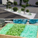 ЧЕРНЫЕ стеклоблоки для габионов размером 4-8 см, садовые камни 20 кг.