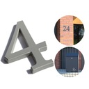 numer domu. numer na dom. cyfry na dom. tablica na dom. 3D premium srebro 4