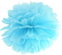 POMPON bibułowy 25 cm błękitny niebieski POMPON