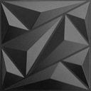 Декоративная настенная панель Трехмерный эффект 30х30 Звезда Черная