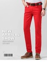Pánske farebné džínsy strečové rovné džínsy pánska móda Zapínanie iné