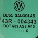 2006 VOLKSWAGEN MULTIVAN T5 СКЛО БІЧНА ЗАДНЯ 43R004343  (18970721925) фото min 11